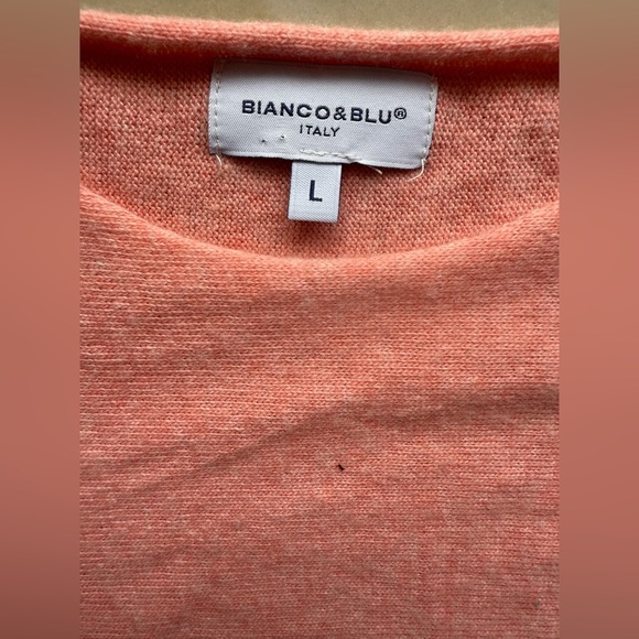 Bianco & Blu Italy Merino Wool Cashmere Blend, nylon viscose laine silk knit L - Picture 11 of 15